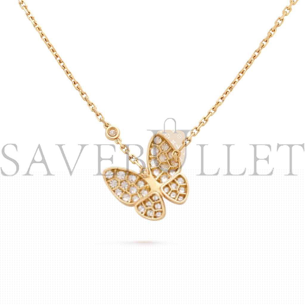 V*N CL*F arpels two butterfly pendant - yellow gold, diamond  vcarp3dp00